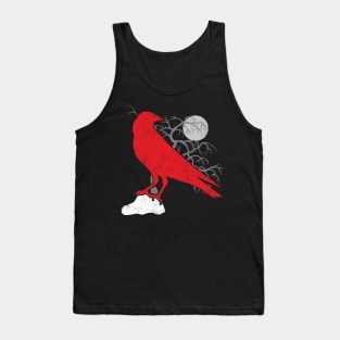 Red Raven and Full Moon Tank Top